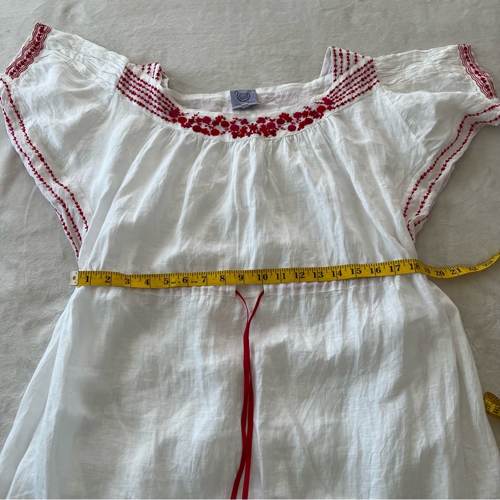Thierry Colson Tina Long Embroidered Midi Dress Size Medium - Picture 9 of 12